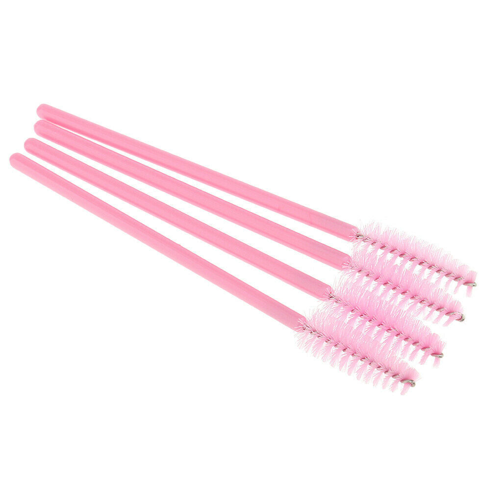 Stainless Makeup Mixing Palette Spatula + 50Pieces Disposable Eyelash Wands