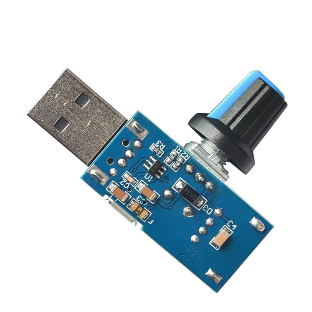 Mute USB Fan Motor Speed Controller Volume Regulator Switch DC 4V-12V 5W