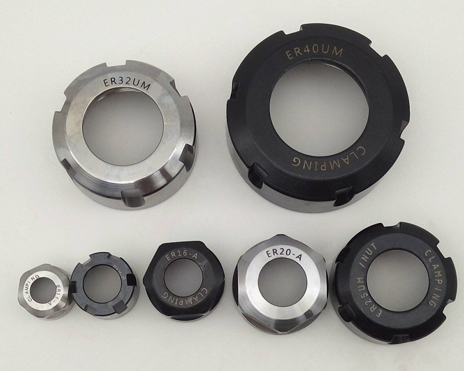 2pcs COLLET CLAMPING NUT CNC MILLING LATHE ER40 [M1]