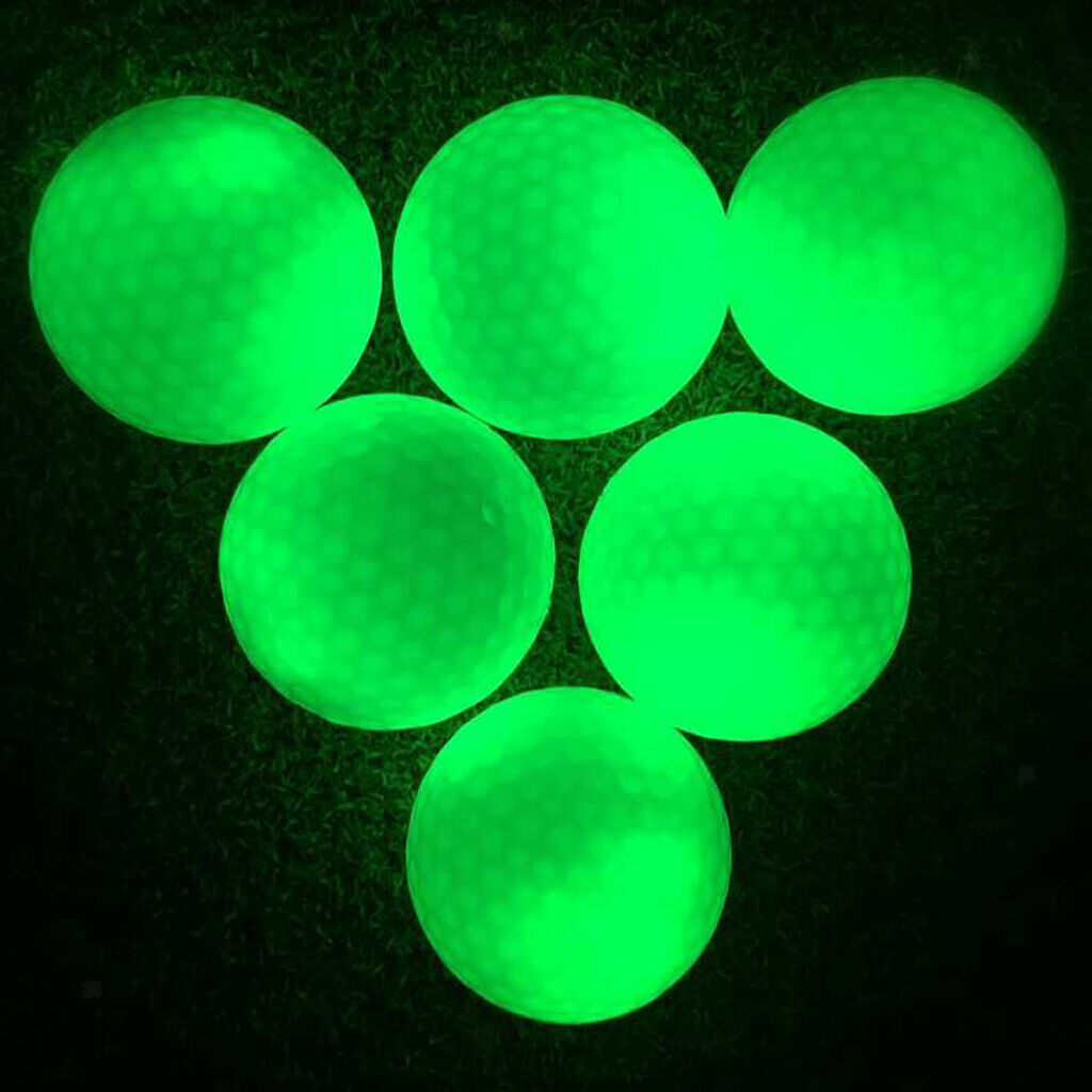 3x Night Golf Balls Green LED Golf Balls Perfect For Night Golf And