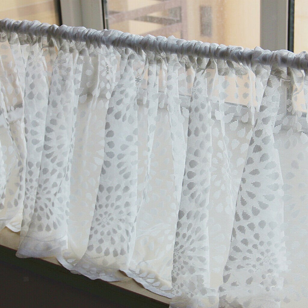 45x150cm Country Hollow Lace Crochet Window Half Curtain Drape Panel Decor#1