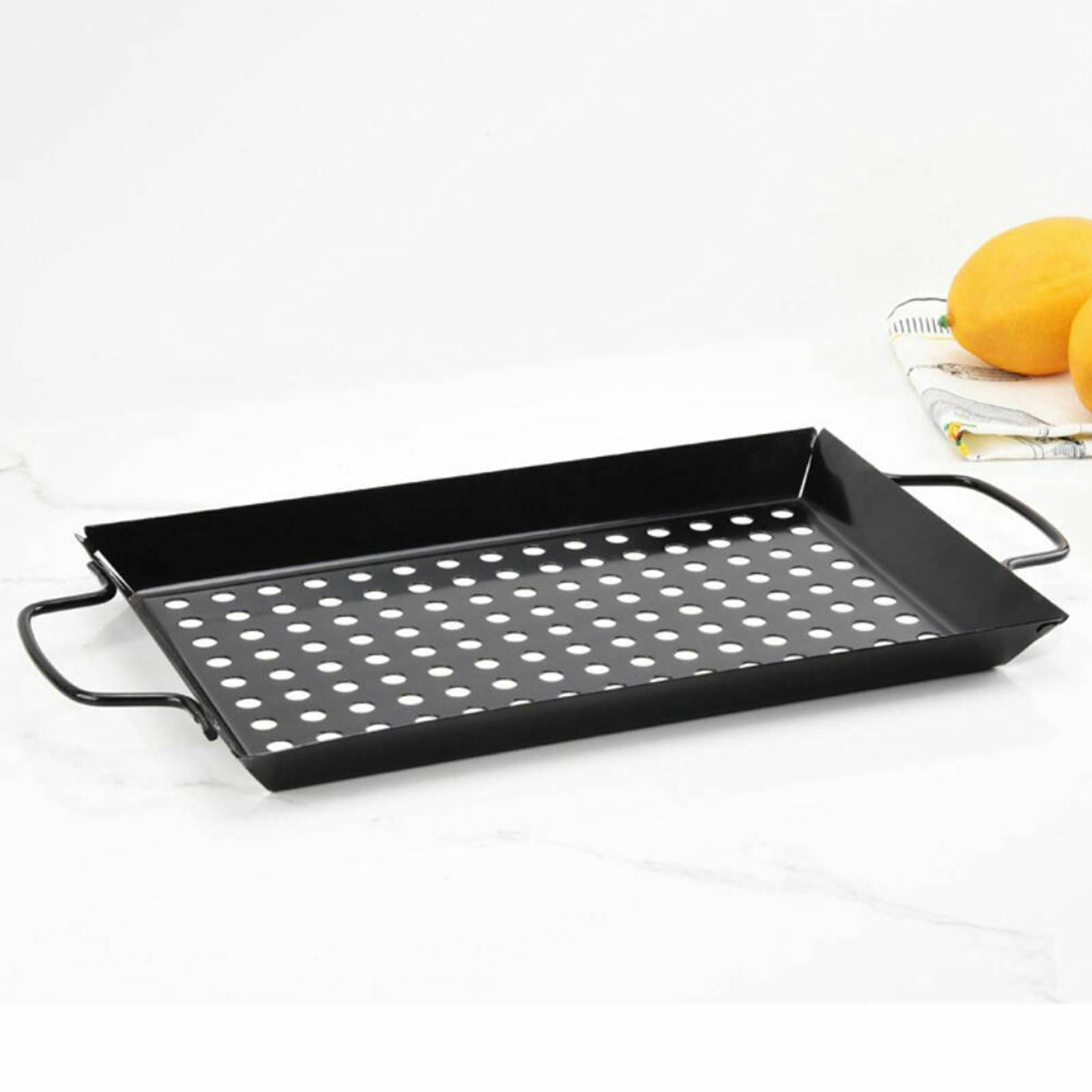 Non Stick BBQ Pans Grill Barbecue Basket Grilling Wok for Cooking Vegetables