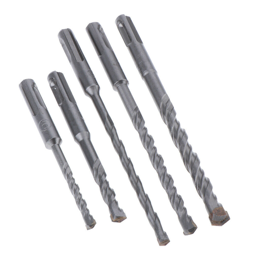 5pc Round-handle Electric Hammer Impact Drill Bit for Concrete Masonry Stone