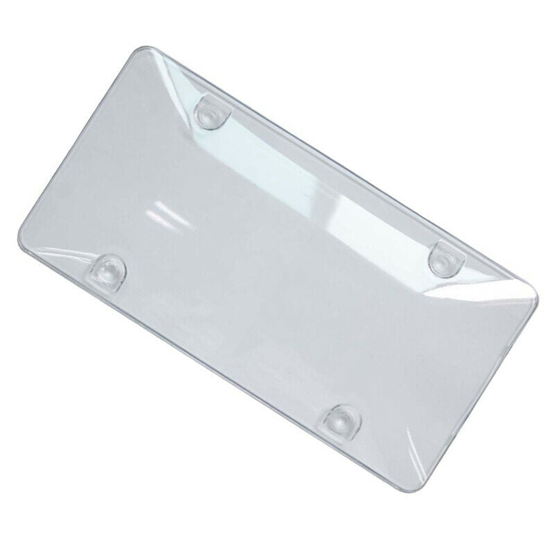 2PCS 6x12â€˜â€™ novelty Clear Flat License Plate Cover Shield Plastic Tag Protector