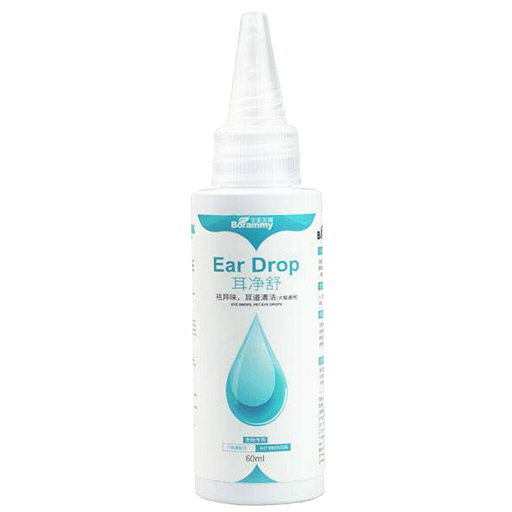 60ml Ear Cleanser Drops for Dogs Cats Puppy Kitten Cleans and Removes Wax