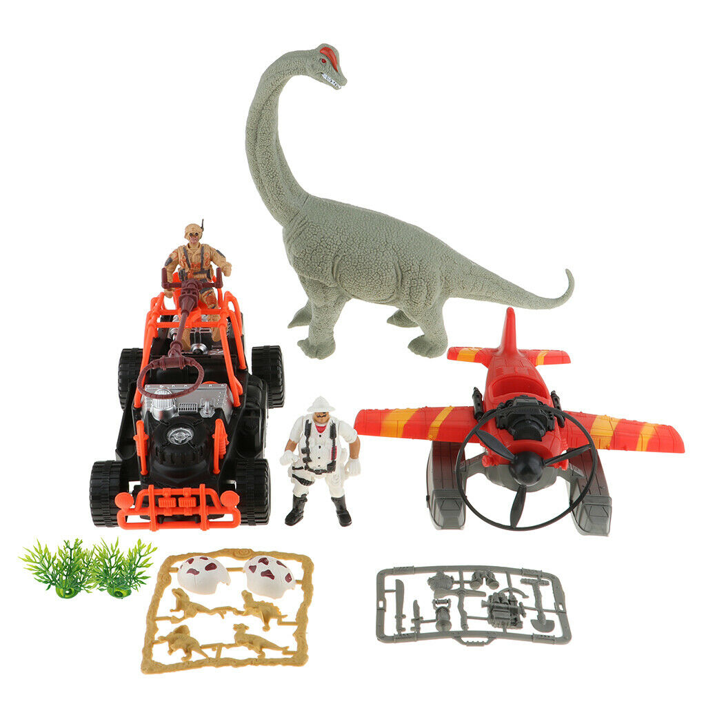 Kids Dinosaur Toys Tabletop Playset Sand Table Layouts Action Figures Decors