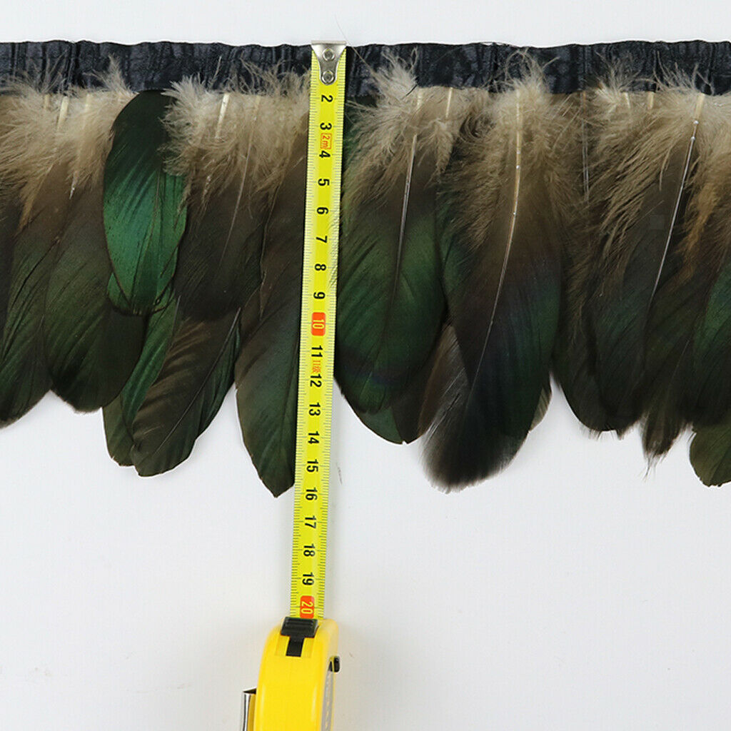2m Beautiful Goose Feather Fringe Trims Lace Ribbon for Sewing Garment Decor
