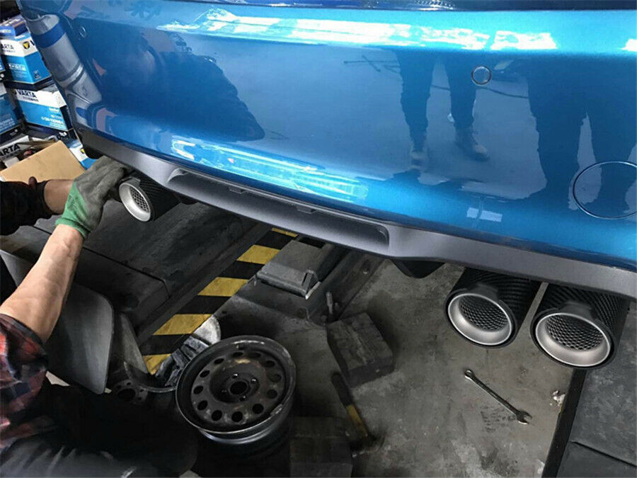 2.6 Inch Inlet Grilled Blue Glossy Exhaust Tip For BMW M2 F87 M4 F82 F83 F80 M5