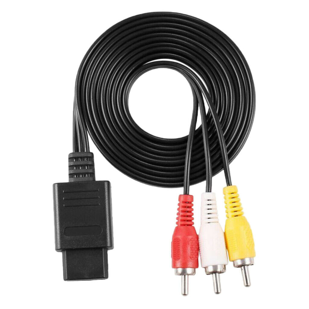 1.8m Audio Video AV Cable Composite RCA Video Cord For   N64