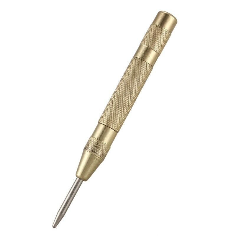 Brass Yellow Automatic Center Punch Sp Loaded Chrome Rivet Screw Auto Mark HolU4