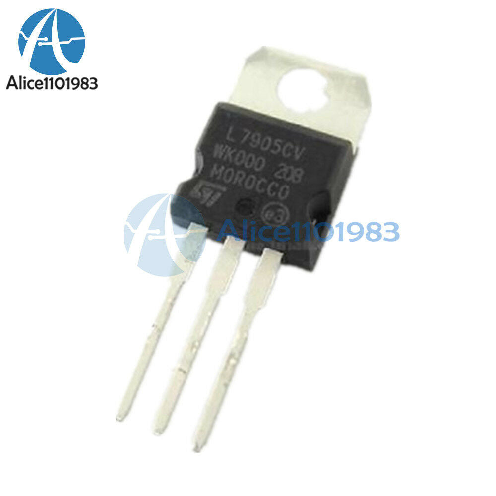 10pcs L7905CV L7905 LM7905 Voltage Regulator IC - 5V 1.5