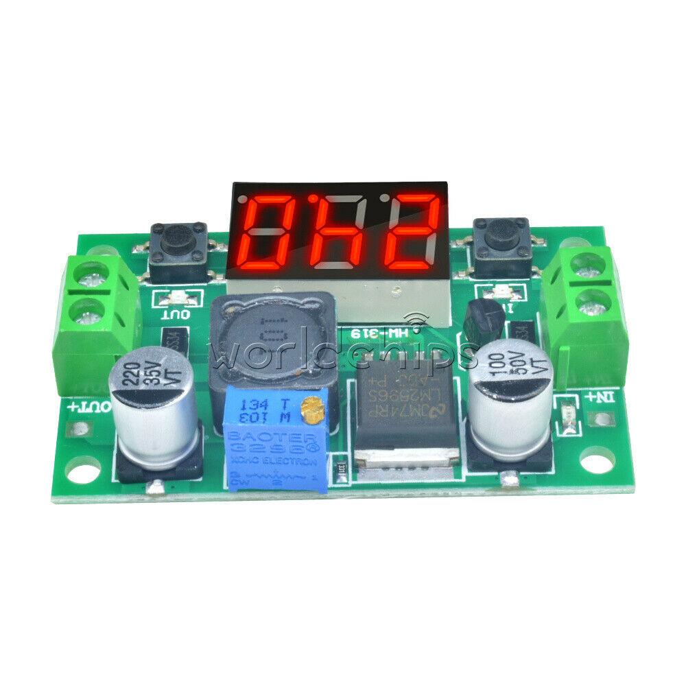 DC to DC Buck Step Down Converter Module LM2596 Voltage Regulator Led Voltmeter