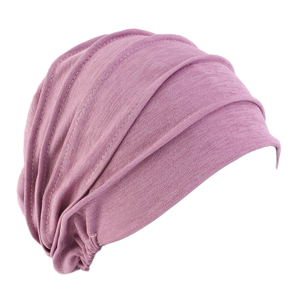 Night Sleep   Cotton Head Cover Hair Loss Soft Stretchy    Purple
