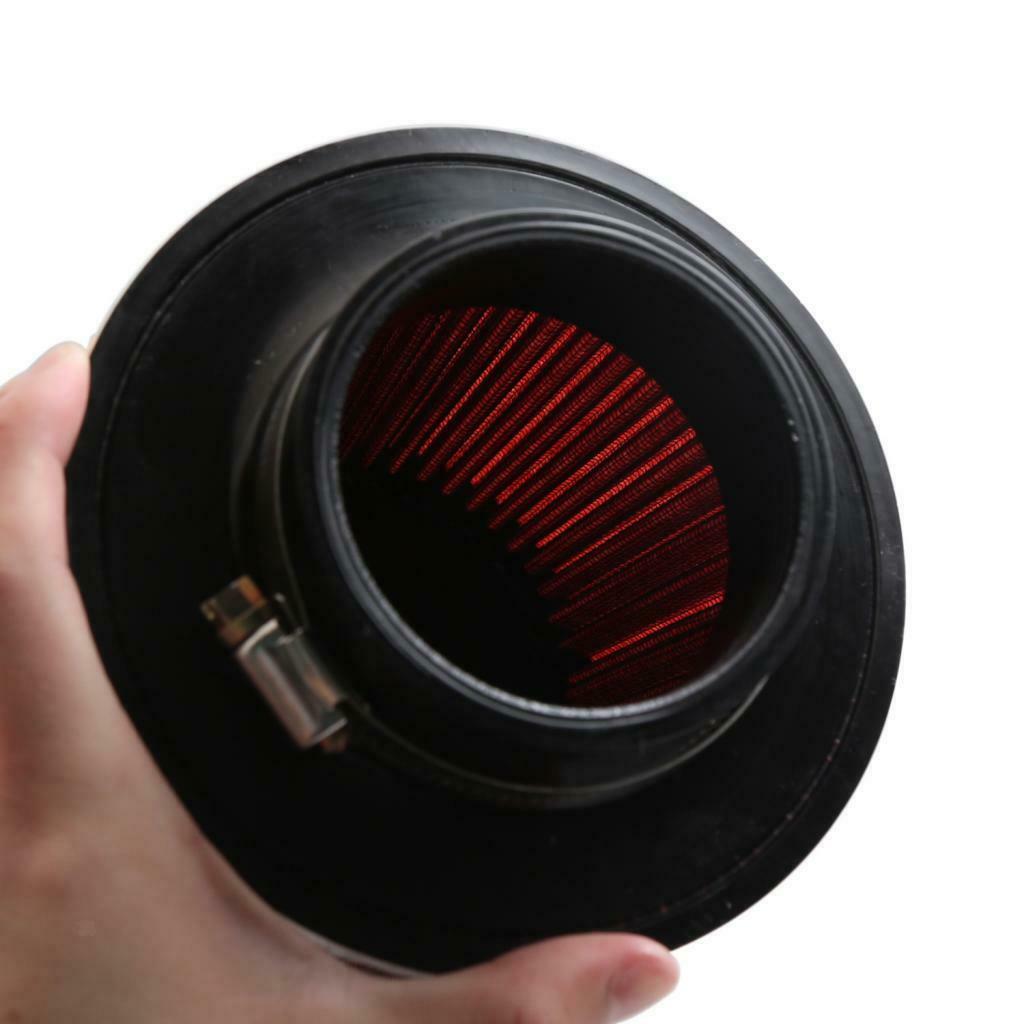 Red 76mm 3inch Neck Dual-cone Intake High Flow Air Filter for Car Repair