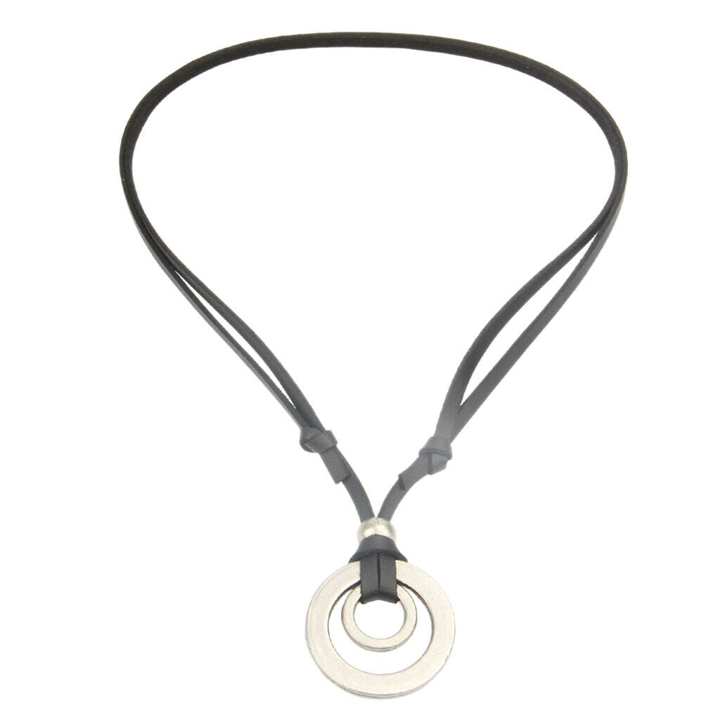 Retro Necklace with Alloy Ring Pendant Charm Novelty Jewelry Accessory Stainless
