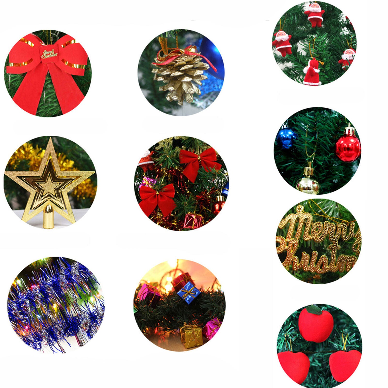 Tabletop Artificial Small Mini Christmas Tree  & Ornaments Decor