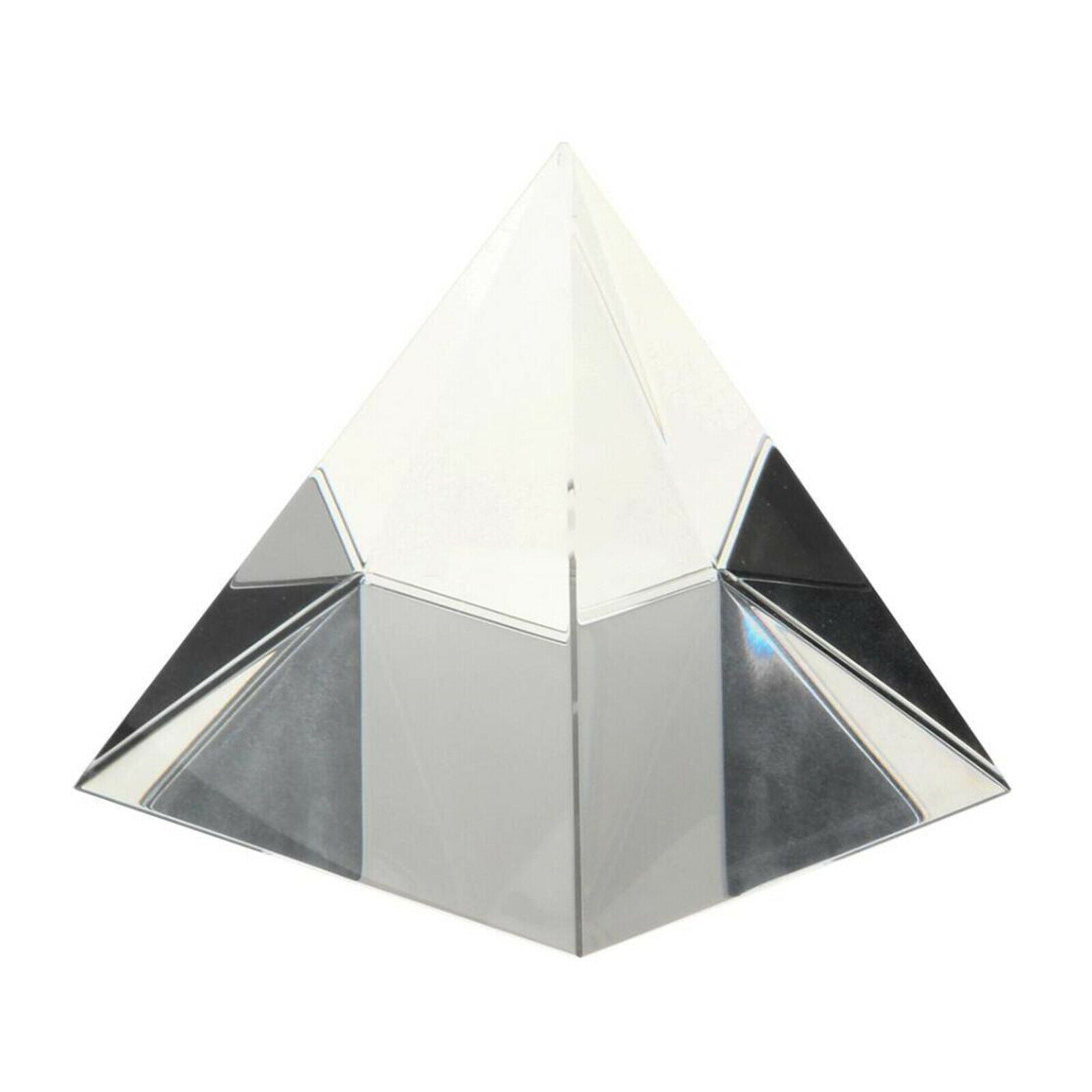 Clear Crystal Pyramid Prism Home Decor Paperweight Experiment Instrument