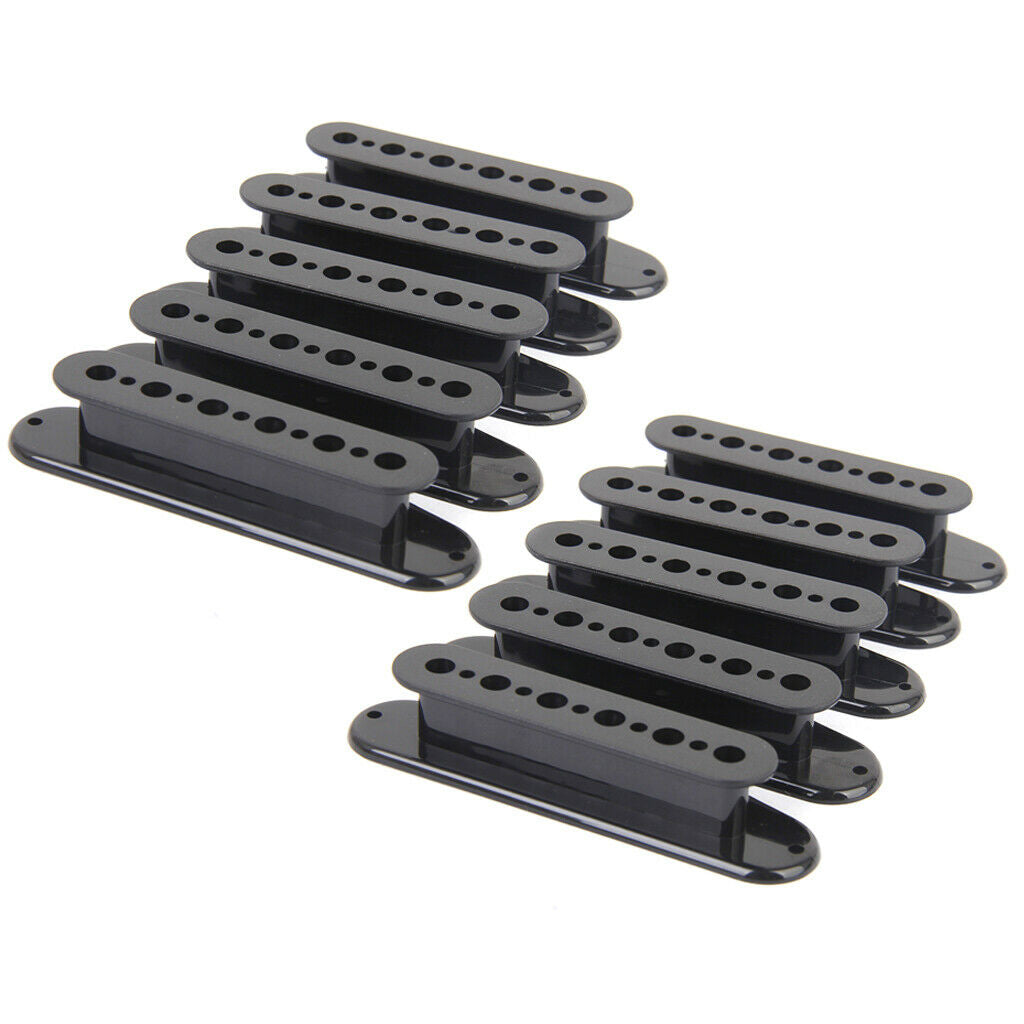 Plastic Guitar Pickup Coils 48 Mm Pole Spacing Guitar Accs Set of 10 Black