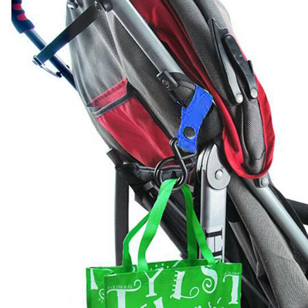 Buggy Pram Pushchair Clip Hook Loop Shopping Bag Carrier Holder Royal Blue