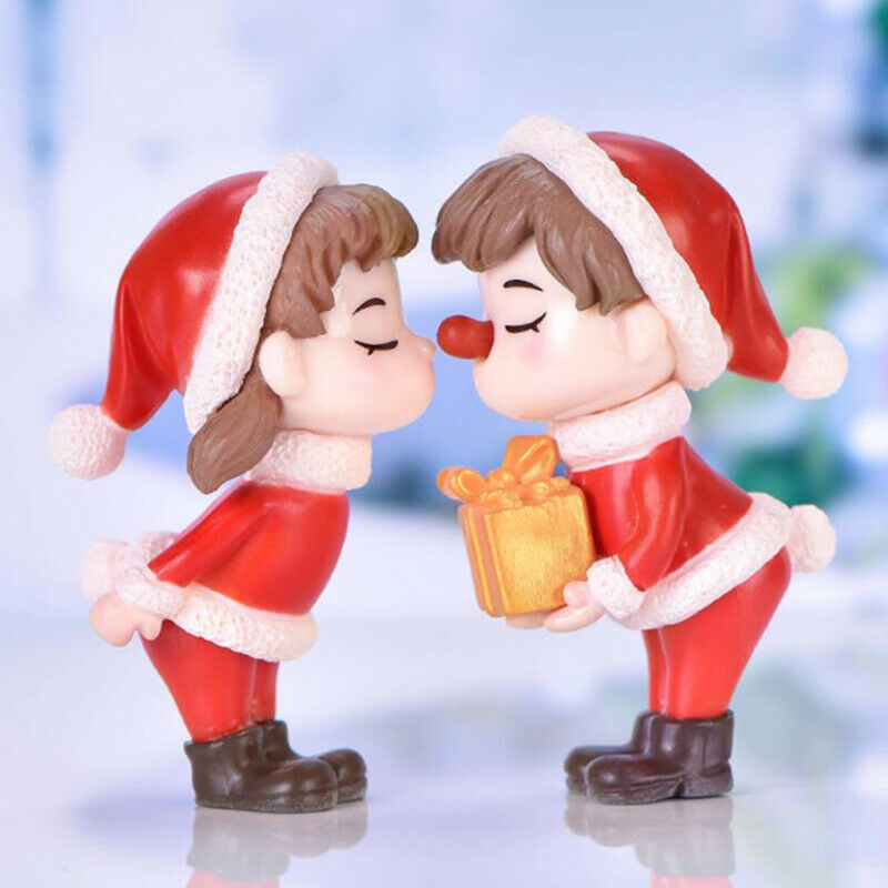 Christmas Couple Garden Miniatures Micro Landscape Garden Home Decorati.l8