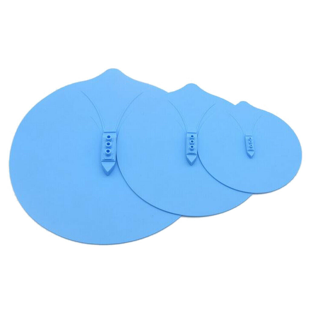 3pcs/set Silicone Stretch Lids Suction Cover Cooking Pot Bowl Pan Lid Tool