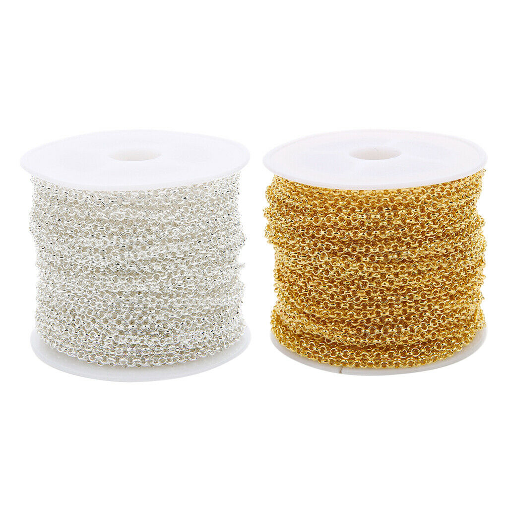 20 Yards Bead Chains Ball Chain Tail Extender Chain for DIY Jewelry Making 2mm