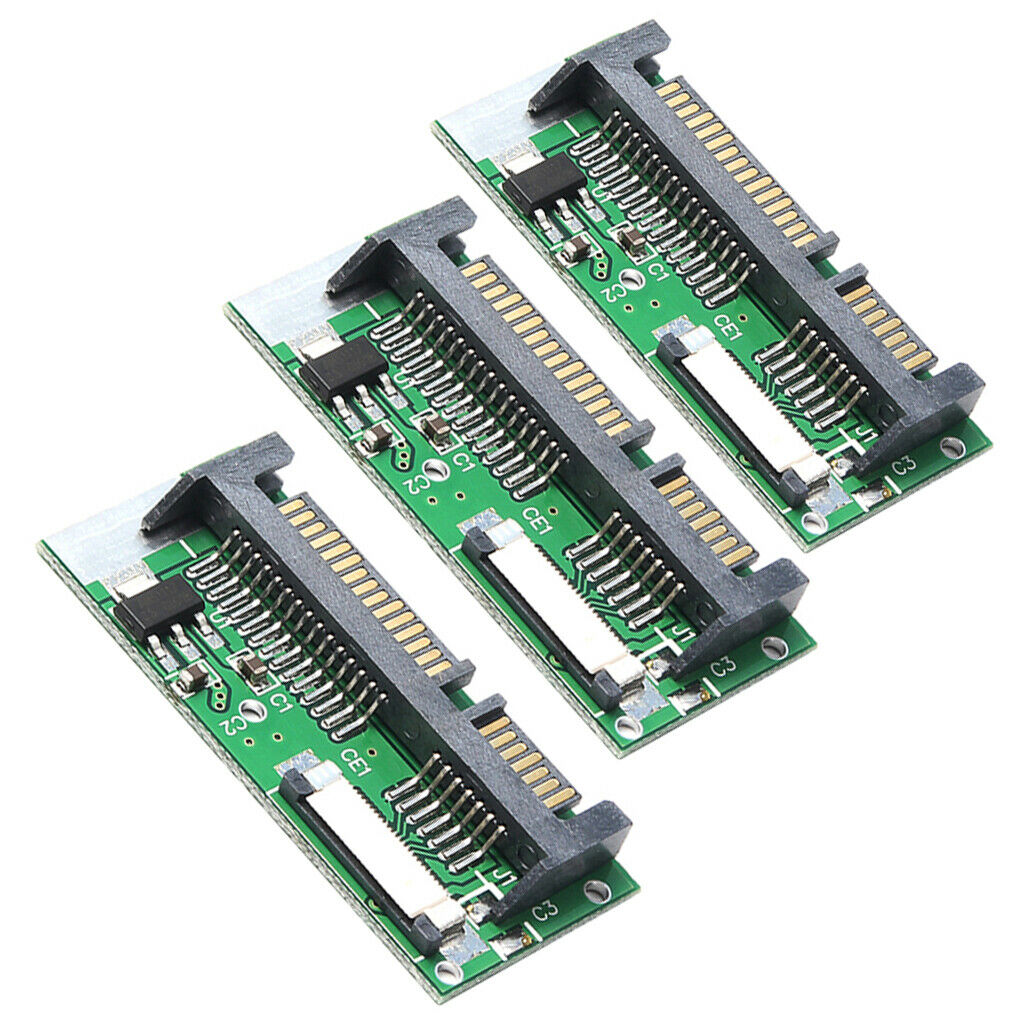 3Pack 1.8" ZIF to SATA Converter,ZIF CE to 22Pin SATA Adapter with FFC Cable