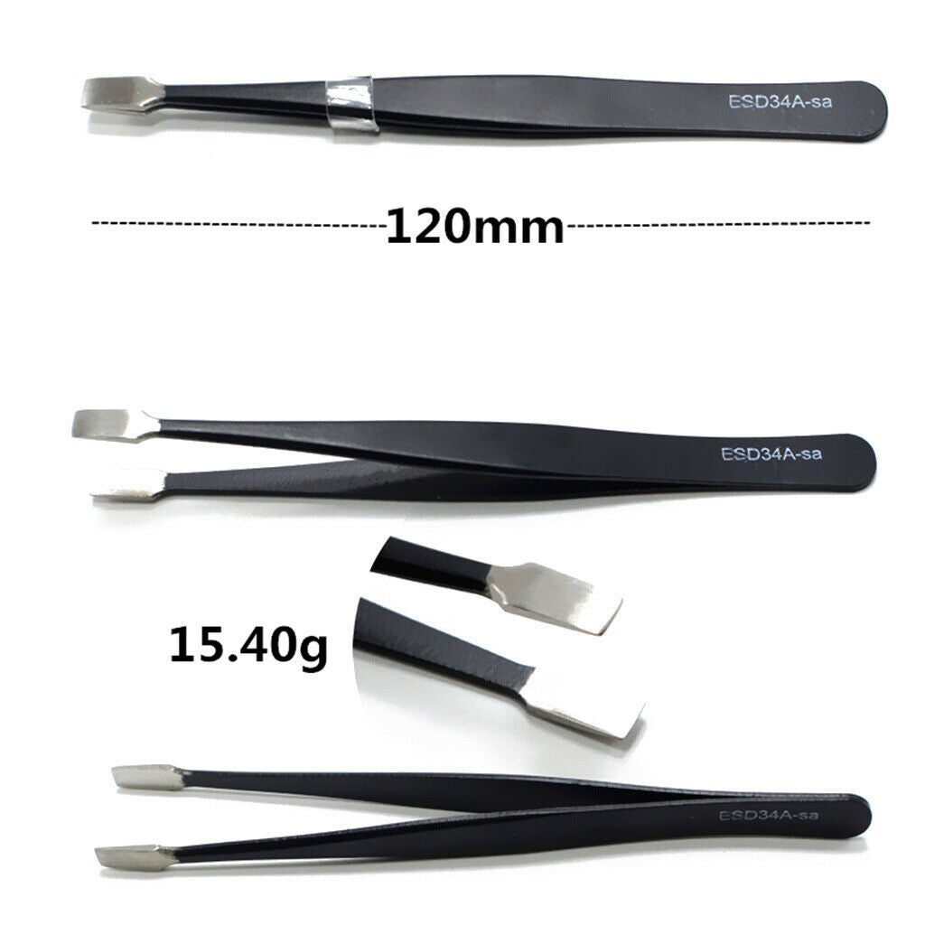 10Pcs Safe Anti-static Tweezers Set Maintenance Repair Stainless Steel Tools