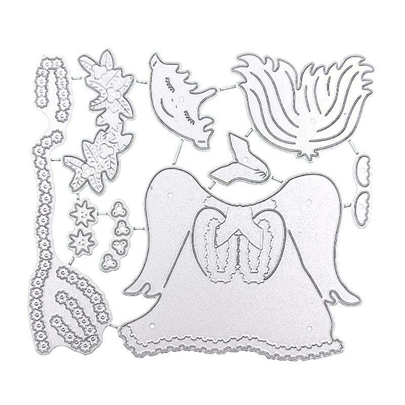 Prayer Angel Border Die-Cuts Stencils for DIY Scrapbooking Album Carbon Steel