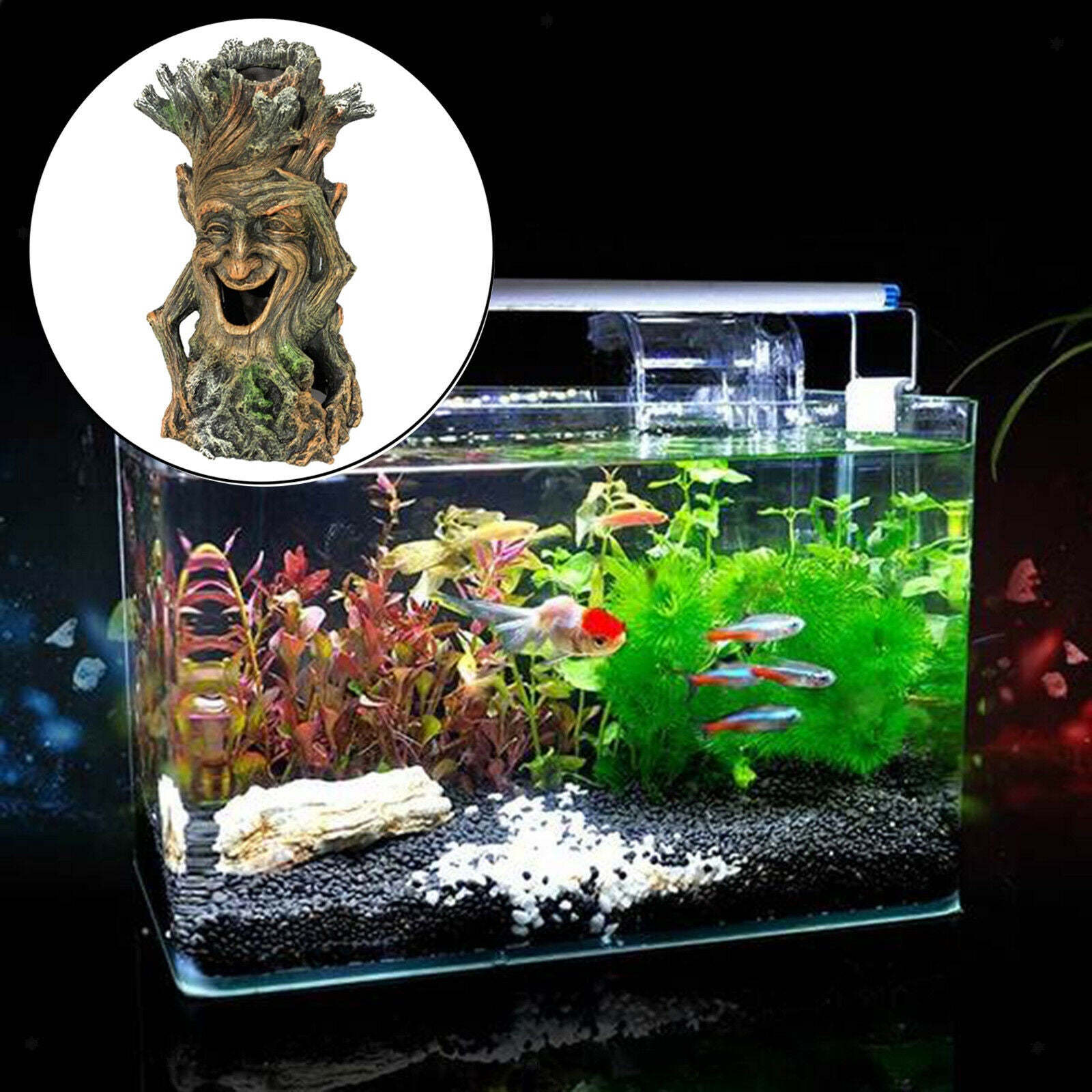 Fish Tank Decorations Aquarium Ornament Crafts Shrimp Shelter Tree Man
