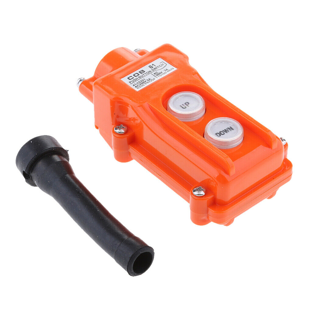 COB61 2 Ways Hoist Crane Push Button Switch Momentary Contact Type Rain-proof