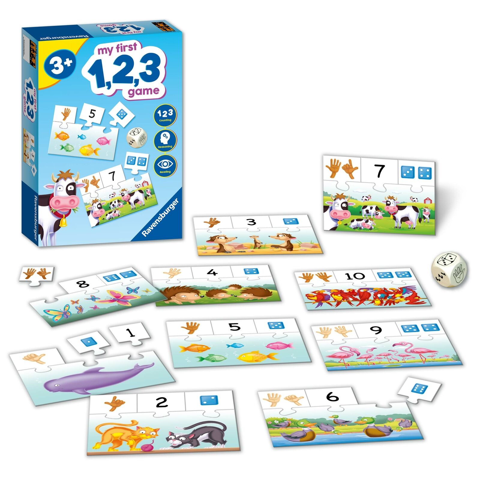 20808 Ravensburger My First 1,2,3 Card Pairs Match Game Children Toddler Age 3+