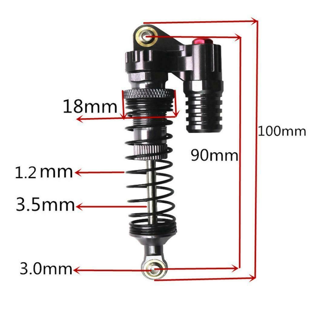 4pcs Shock Absorbers for 1/10 RC Rock Crawler Buggy Truck SCX10 D90 CC01 Accs