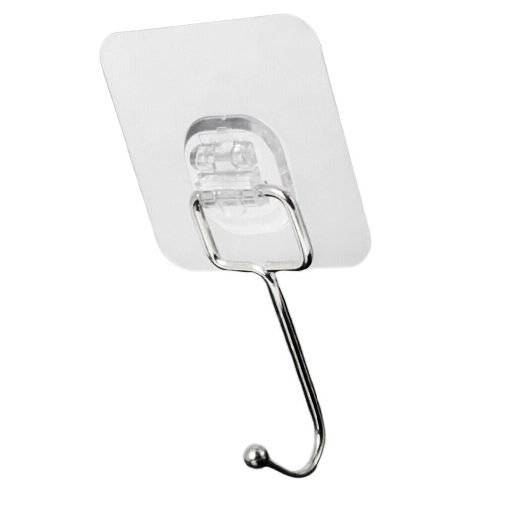 Self Adhesive Firmly Stick On Door Wall Tile Stainless Steel Hook Hanger
