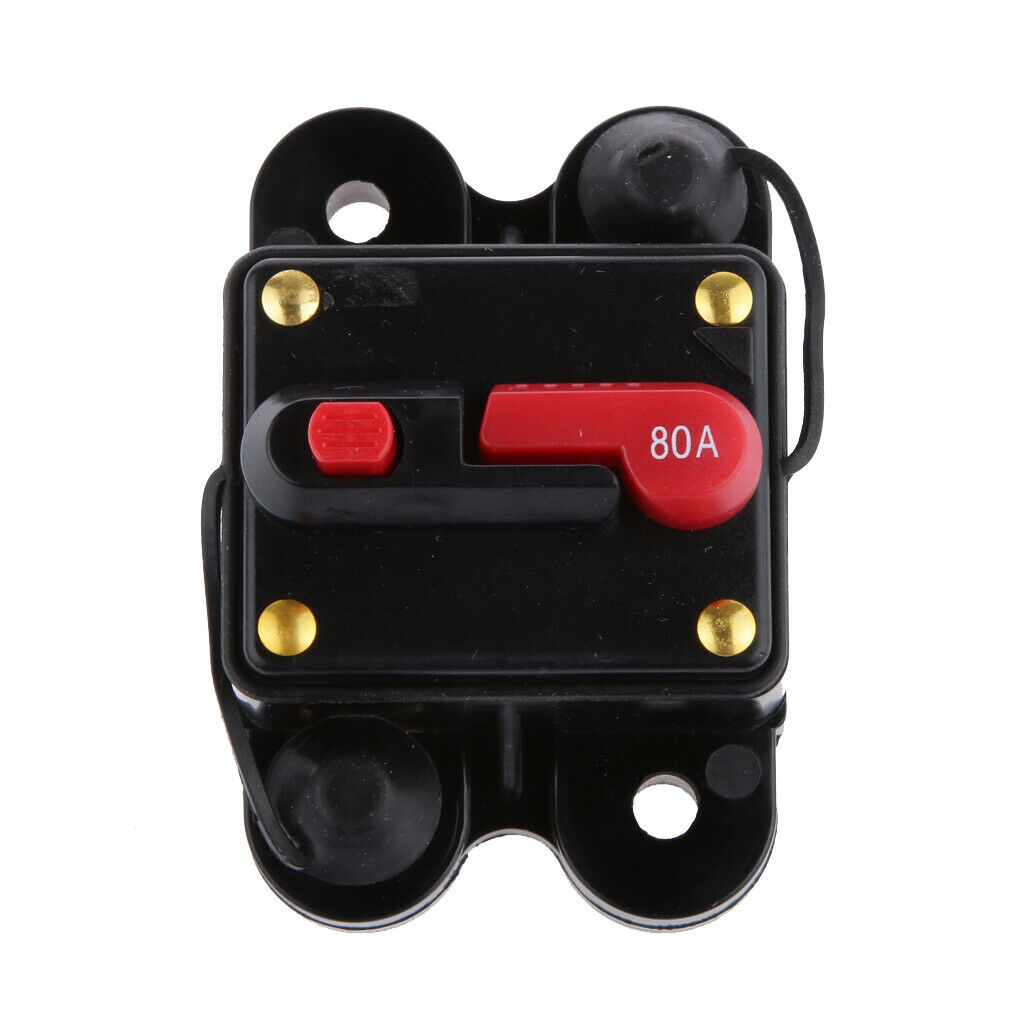 12V 24V Inline Auto Circuit Breaker 80A+250A Manual Reset Boat Accessory