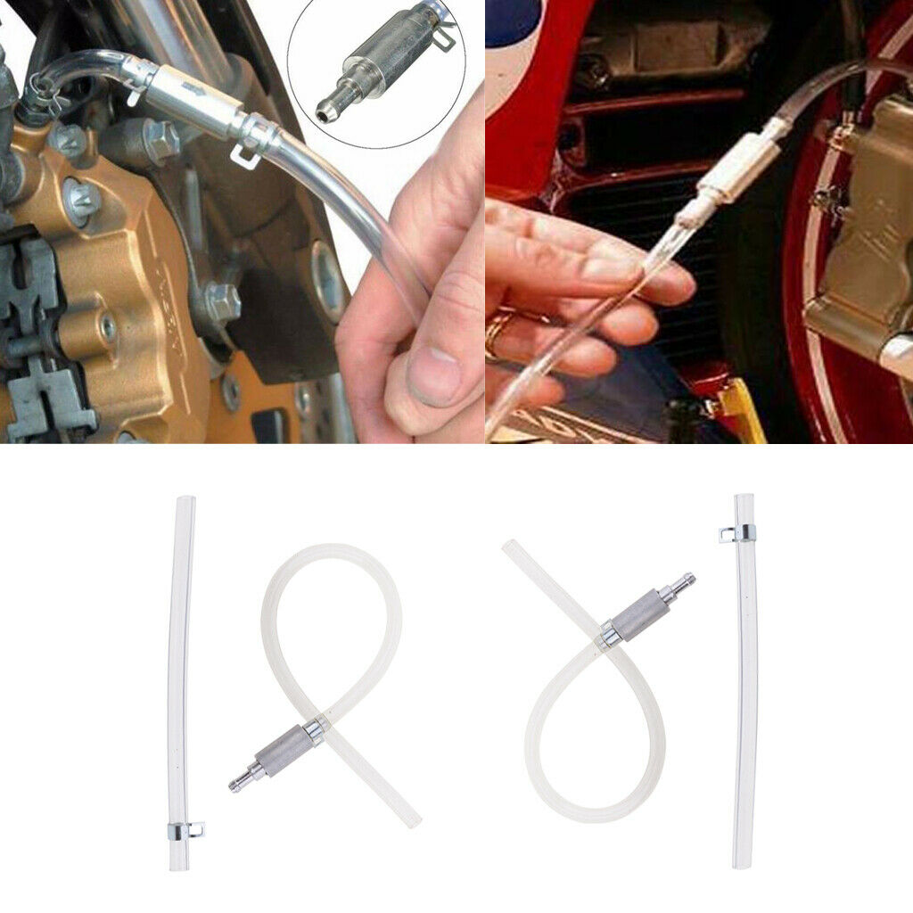 2 Pieces Motorcycle Clutch Brake Bleeder Hose One Way Valve Tube Bleeding
