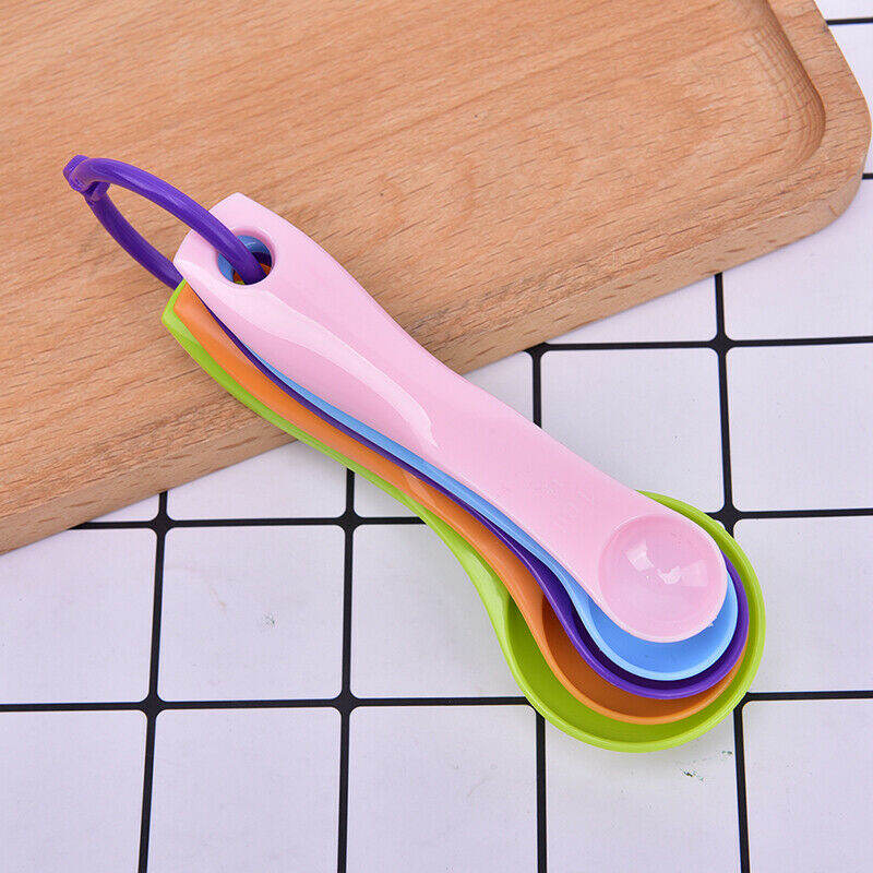 5pcs/set Measuring Spoons Colorful Plastic Sugar Cake Baking Sp..l8