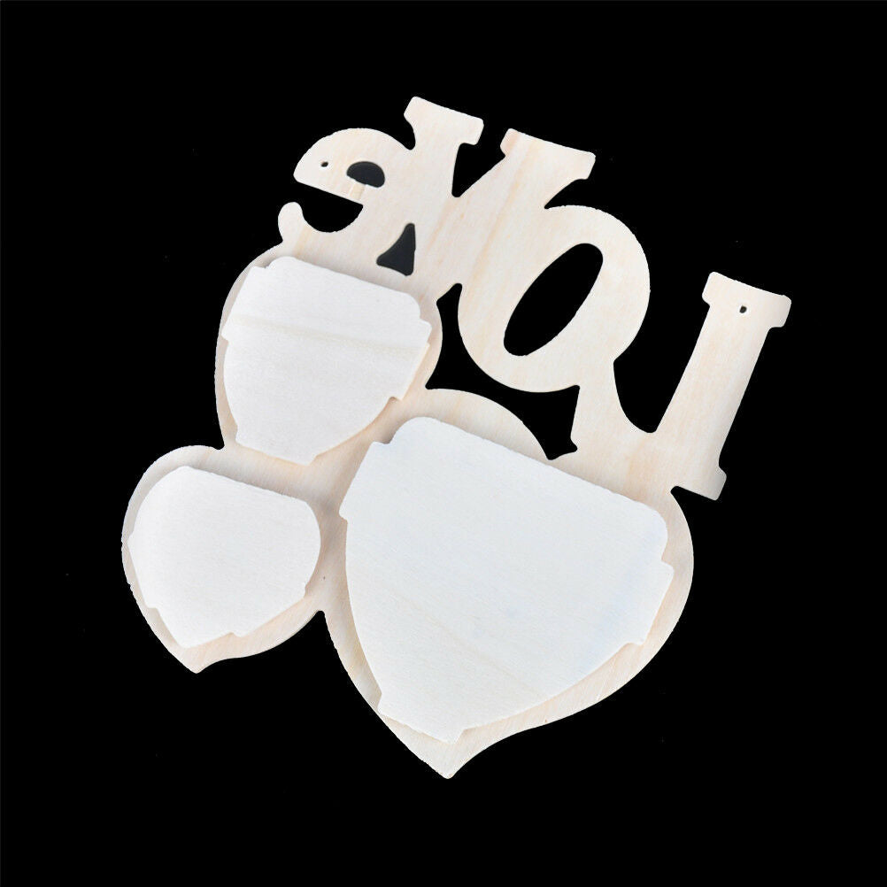Lovely Wooden Hollow Love Photo Picture Frame Home Decor Art DIY Craft Gi.l8
