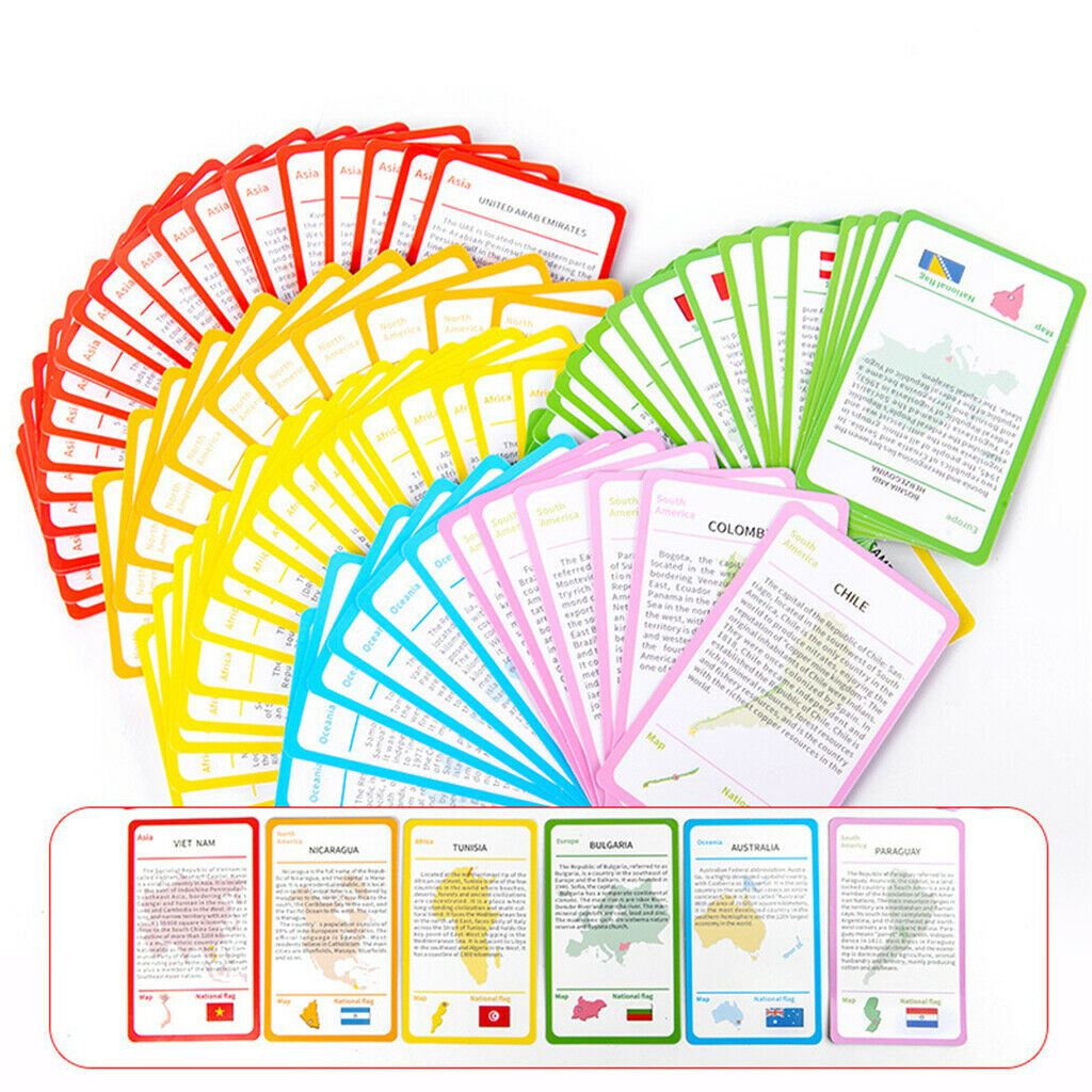 Wooden World Map Puzzles Montessori Learning Geography Block Toys for Kids