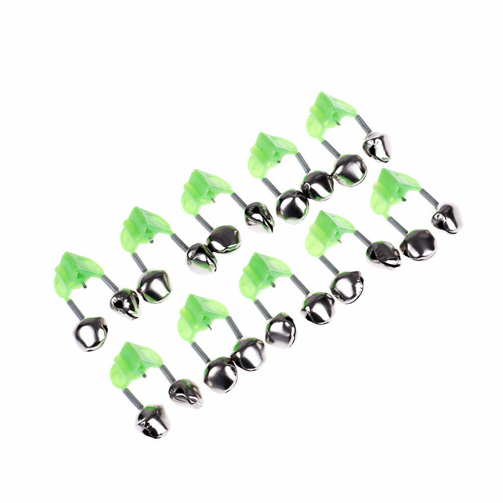 10Pcs Fishing bite alarms fishing rod stalk bells clamp tip fishing tackle S SJ