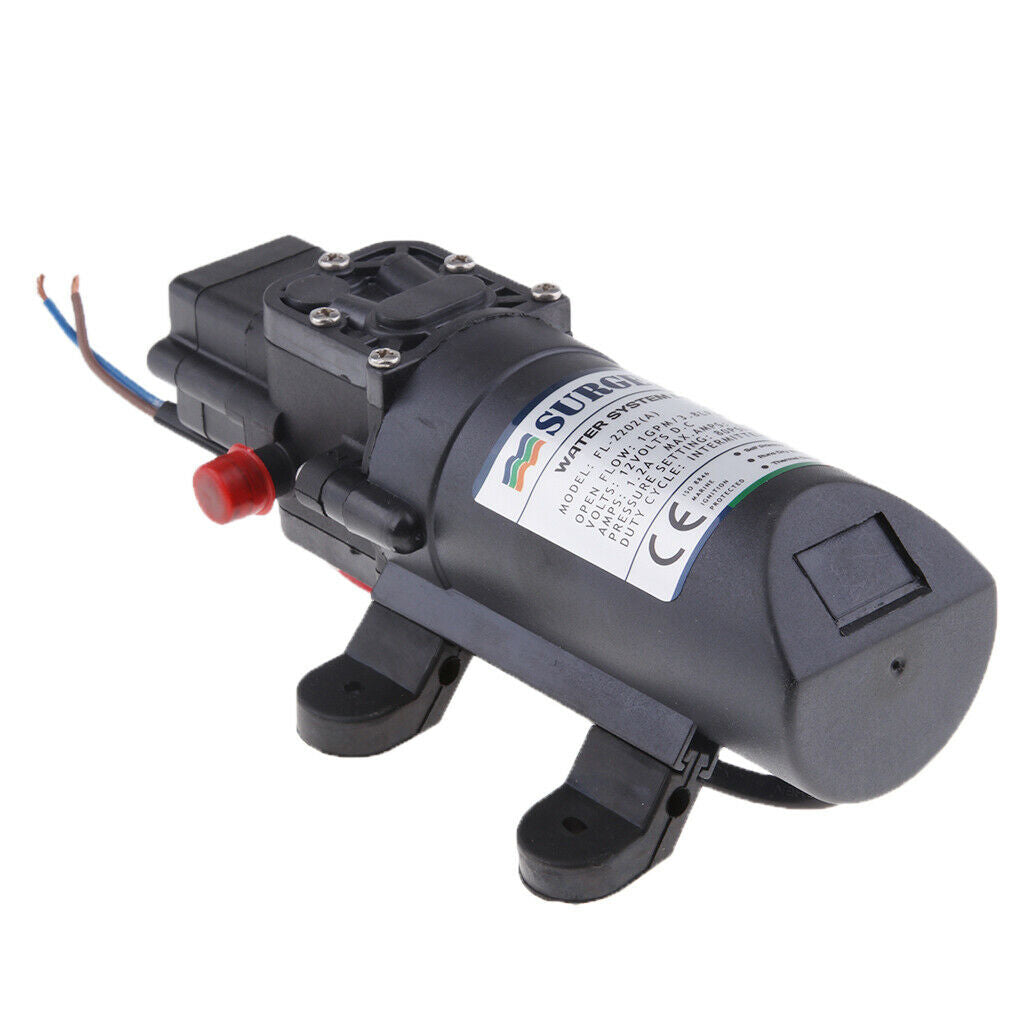 Self Priming Water Diaphragm Pump 80psi 12V 1GPM 3.8L/min Caravan Boat