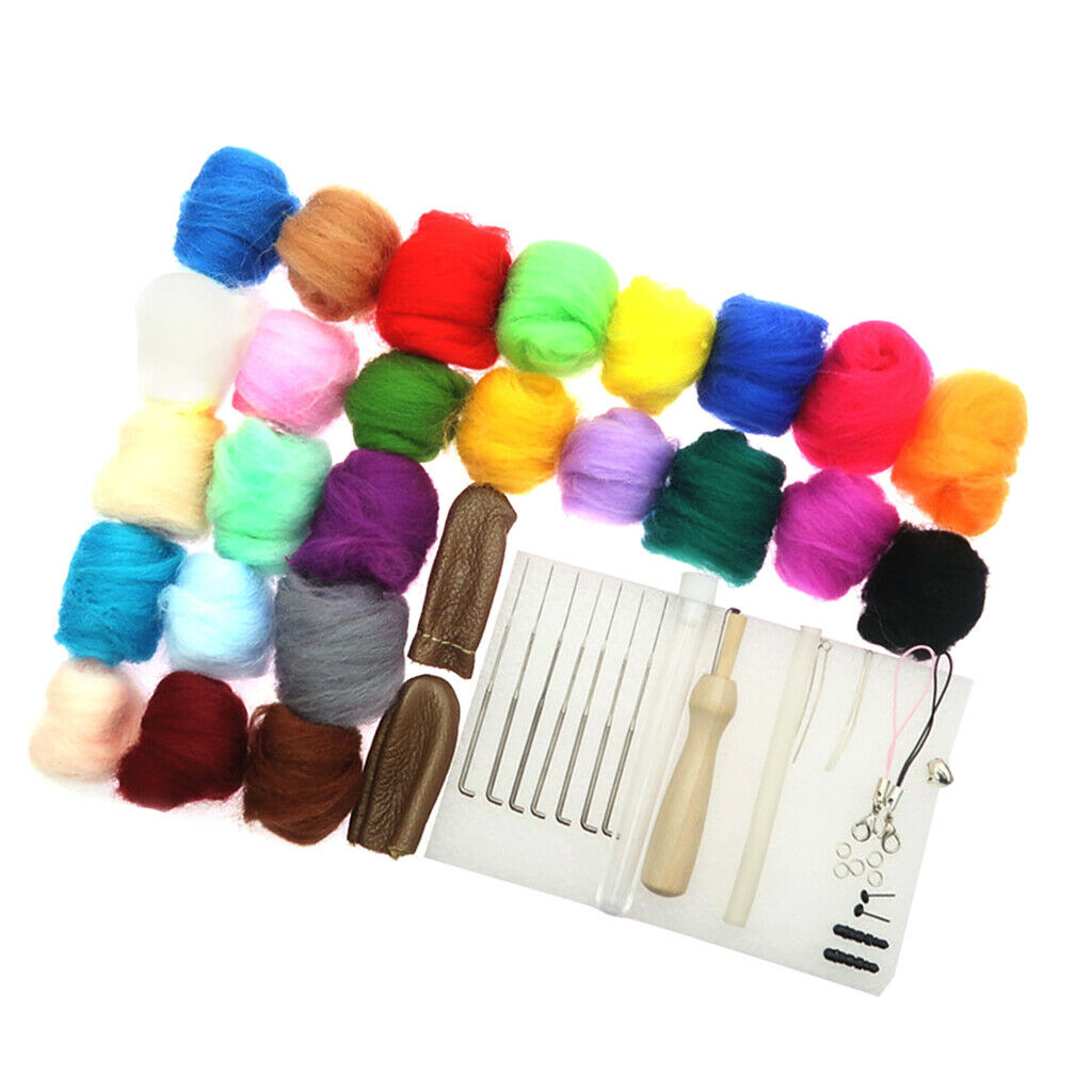 Needle Felting Starter Kit Wool Felt Tools Mat + Needles + Accessory Crafts