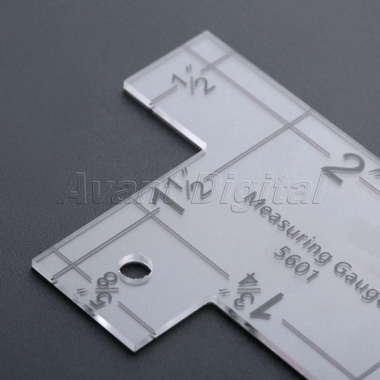 Household Plastic Patchwork Ruler 2.28"x2.05" Sewing Quilting Gauge Measuring