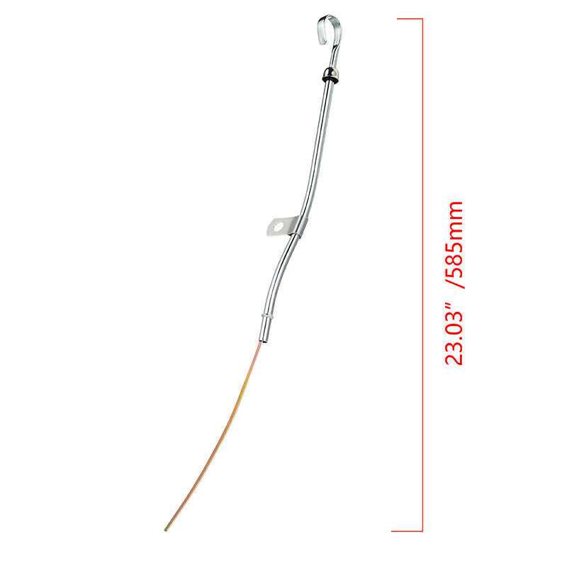 Engine Tube Oil Dipstick Hook Loop Handle Chrome For Ford 260 289 302 347 351W