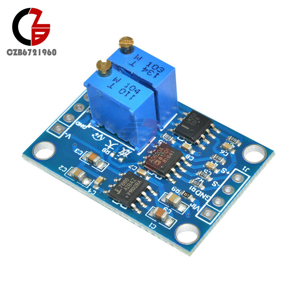 uV/mV Voltage Amplifier Transmitter AD620 Amplify Microvolt Signal Board Module