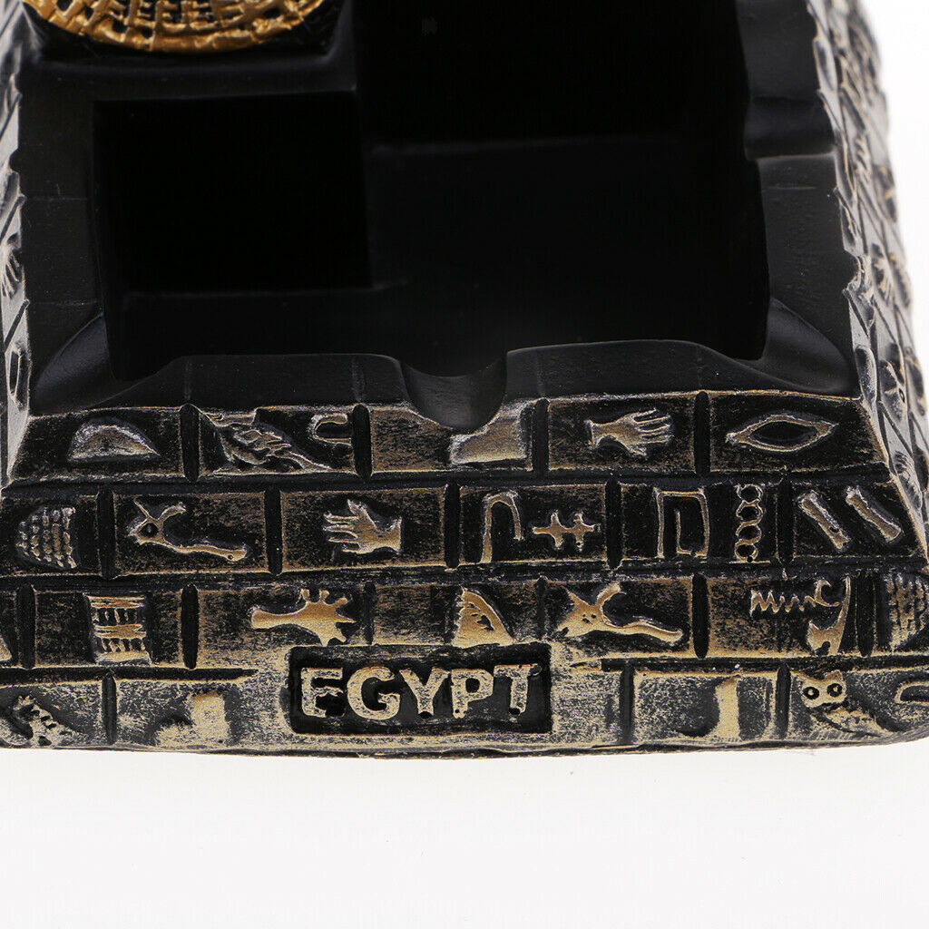 Egypt Pharaoh Cigarette Ashtray Tobacco Ash Tray Holder Home Office Decor Black