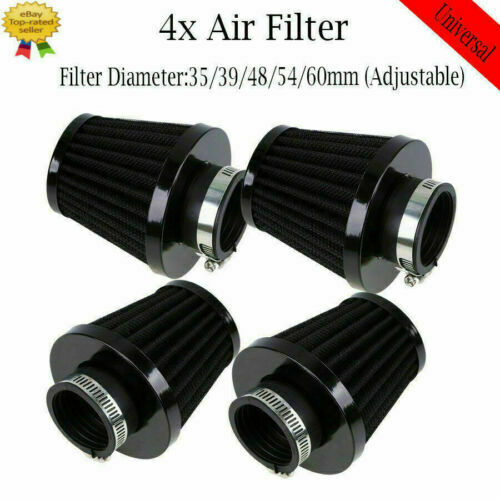 Motorcycle Air Filter Vent Cone Cleaner Pod for 52/53/54mm Engine Inlet Blue