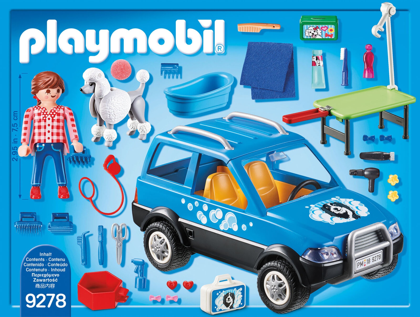 9278 Playmobil Mobile Pet Groomer with Removeable Roof City Life Suitable for ag