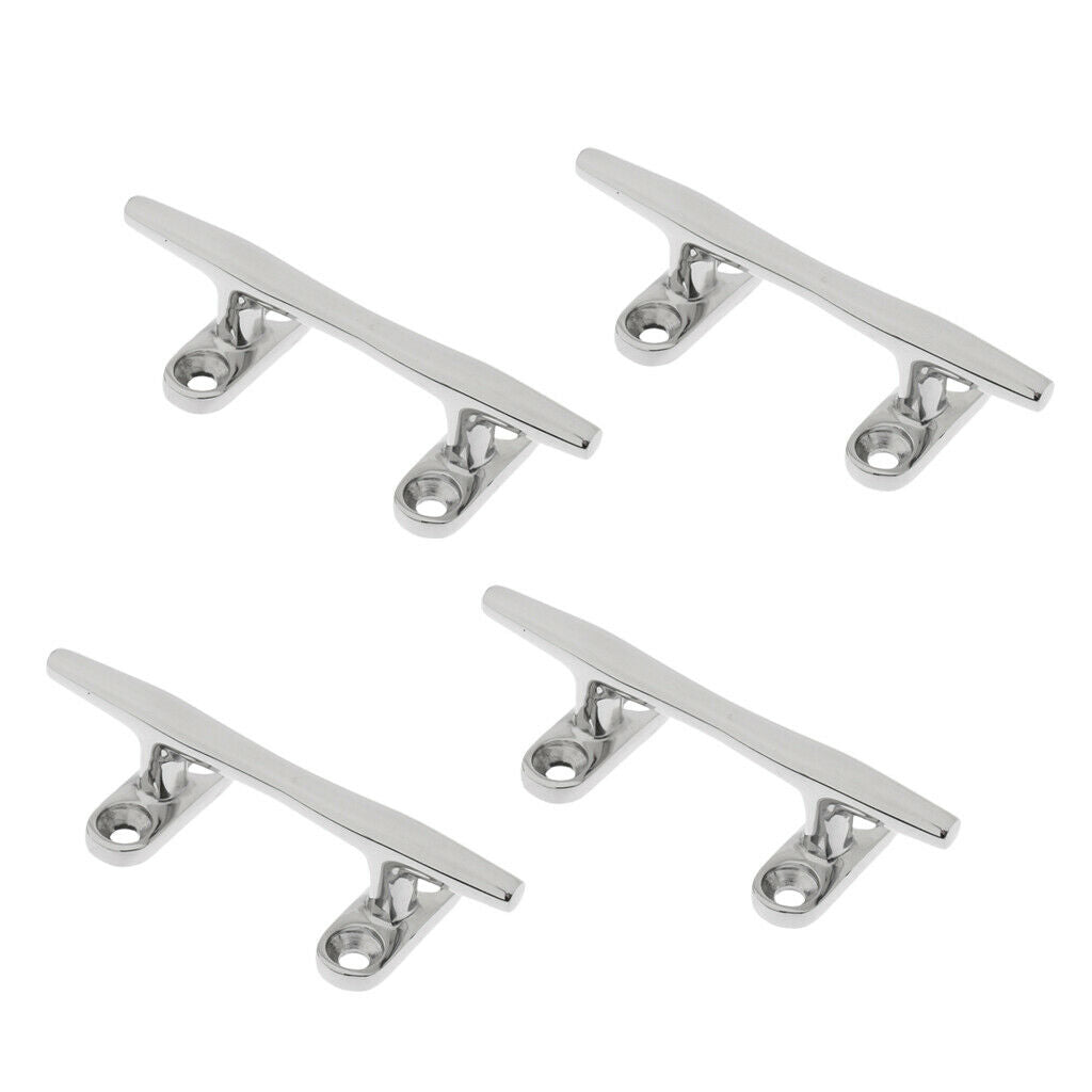 Pack of 4 316 Stainless Steel Boat Cleat Dock Line Yacht Hardware Tie-Off