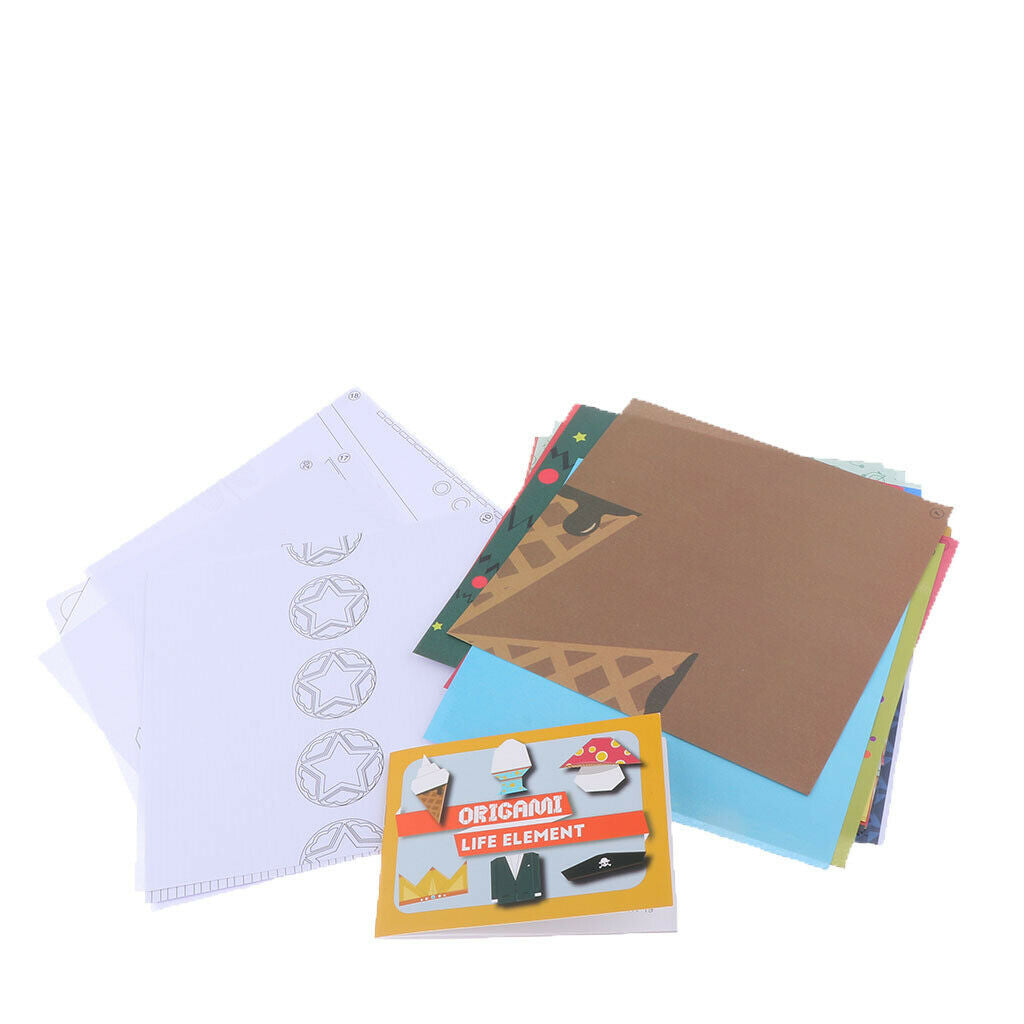 Origami Paper Life Elements - 60 Sheets Square Easy to Fold Paper for Beginner